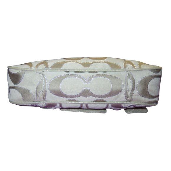 Coach  2011 Poppy Signature C Metallic Canvas & Leather Messenger Flap Satchel - Picture 7 of 15